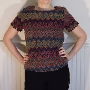 Anthropologie Eri + Ali Pom Pom Sweater shirt